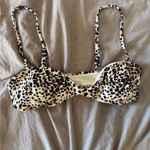 Aerie Leopard Print bikini Top XS